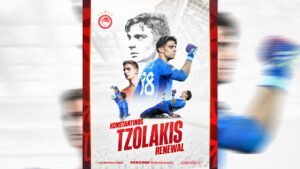 Tzolakis renewal Τζολάκης Ολυμπιακός
